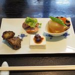 銀座 真田 - 季節の前菜四種盛り