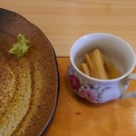 三笠鮨 - 伏見の筍 筍に山葵って旨い
