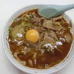 中華そば肉入＋玉子。650円+50円