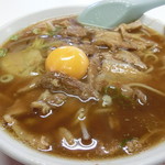 いのたに - 中華そば肉入＋玉子。650円+50円