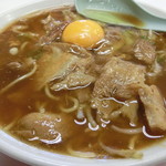中華そば肉入＋玉子。650円+50円