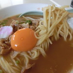 ラーメン　○天 - 徳島らーめんたまご入り550円