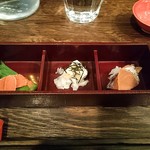 酒場それがし - 燻製明太、漬けチーズ、鯖へしこ