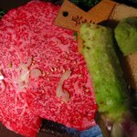 炭火焼肉 六本木 隆 - 焼き野菜も添えてあります