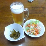 安田製麺所 - 生ビールとおとおし