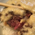らーめん芝浜 - 朝らー定食〜歌丸〜（A4ハンバーグ丼チーズソースver)
      
      パッカーん