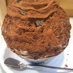 慈げん - こちらは2杯目…
      ★ミルクココアにミントのエスプーマ★
      茶色のココアパウダーから
      うっすら所々からペパーミントグリーンのエスプーマが…（笑）