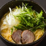 Miyazaki chicken soba with yellowtail chicken soup
