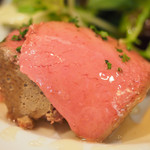 モンテ - ランチコース 1650円 の鶏レバーのパテ ポルト酒風味 はちみつを添えて