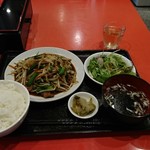 貴麗 - 180505 ランチ レバニラ定食(750円)