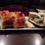 斗々屋 - ◆鱧の寿司と鮑･シイタケ・胡瓜の和え物