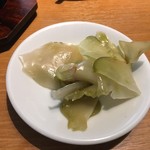 Shinjitsu Ichiro - ランチの「麻婆御膳 3辛」1200円のザーサイ