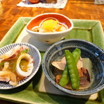 志蕎庵 江月 - 季節の三種盛り