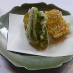 筍亭 - 揚物（筍の真丈の揚物、筍入り淡麩揚げ）