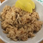 いぶきうどん - 日替り(500円)のかしわ飯