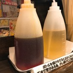 油そば専門店 笑麺亭 - 2018年5月　タレと酢