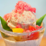 ビストロアム - ランチコース 4484円 の野菜のパフェ 蕪のアイスクリーム