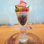 ビストロアム - ランチコース 4484円 の野菜のパフェ 蕪のアイスクリーム