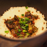 ビストロアム - ランチコース 4484円 のふきのとうご飯 鱈 シチュー