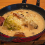 ビストロアム - ランチコース 4484円 のふきのとうご飯 鱈 シチュー