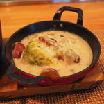 ビストロアム - ランチコース 4484円 のふきのとうご飯 鱈 シチュー