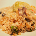 ビストロアム - ランチコース 4484円 のふきのとうご飯 鱈 シチュー