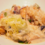 ビストロアム - ランチコース 4484円 のふきのとうご飯 鱈 シチュー