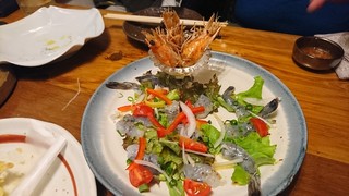 Koshitsu Sumiyaki Baru Hoteiya - 天使の海老のカルパッチョ