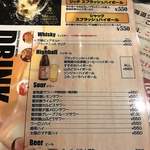 北海道ジンギスカン 蝦夷屋 - 飲み放題メニュー