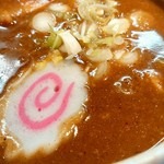 一合舎 - 【2018.5.6(日)】超重厚魚介つけめん(並盛・250g)1,100円のナルト