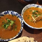 月と亀 - チキンカレー、ポークビンダルー