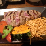 石挽蕎麦 小石川 - サーロインステーキと炙り板うに定食