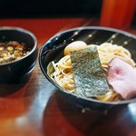 麺屋 破天荒 - 味玉黒つけ麺大盛り850円+120円