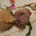 フィオッキ - 兎のローストと筍とウド；アップ