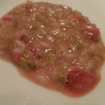 フィオッキ - 苺と蕗の薹のリゾット；アップ