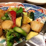 中國菜 浜正 - 帆立と季節野菜の炒め物