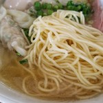 伊達屋 - 塩雲呑麺＋煮たまご 麺