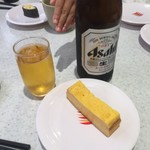 かっぱ寿司 - 玉子とビール（＾∇＾）