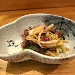 八珍 - 前菜 ホタルイカとひろっこの酢味噌和え？