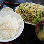 茅橋らーめん - レバニラ定食