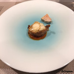 リナシメント - パンチェッタを纏った鮟鱇のコンフィに鮟鱇の肝