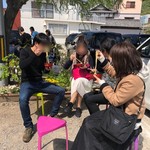 お外で食べるスタイルです