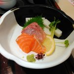 わきみず亭 - 刺身はちょっと寂しかった