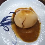 釜揚げうどん岡じま - おでん玉子 １００円(税込)(2018年5月2日撮影)