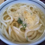 釜揚げうどん岡じま - かけうどん(小) ２２０円(税込)(2018年5月2日撮影)
