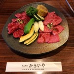 Yakiniku Kara Iya - ハラミ・野菜・カルビ(定番セット)