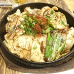 九州 熱中屋 - イカとキャベツの肝醤油鉄板焼き