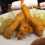 Asuka Restaurant -飛鳥- - 1804_Asuka Restaurant -飛鳥- MM2100_MIXED FURAI TEISYOKU@72,727Rp(ミックスフライ定食) 種類も多いし、タルタルとの相性も良く美味しい！