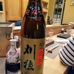 すし処 みや古分店 - 熱燗は秋田県の刈穂