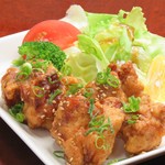 Fried chicken thighs with green onion sauce (5 pieces)